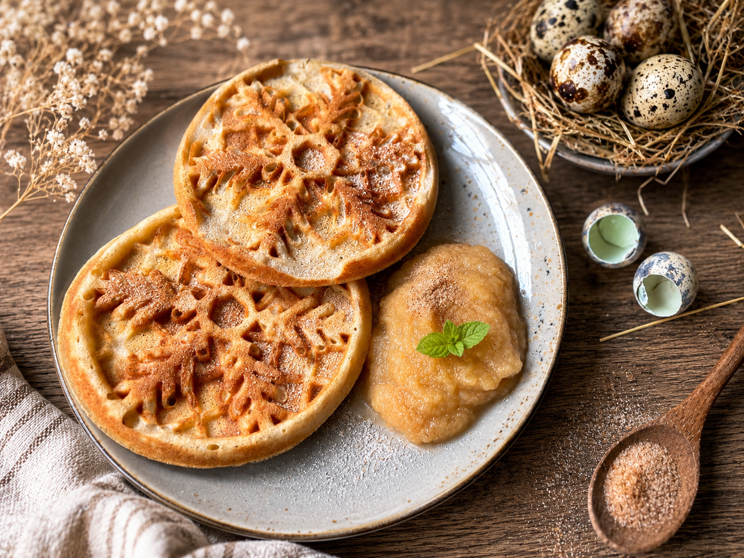 Waffeln mit Wachteleiern – ein einfaches Rezept zur Verwertung von Wachteleiern